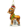 Rudolph The Red Nose Reindeer® With Wreath Glass Ornament