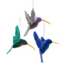 Buri Hummingbird Ornaments, 3 Assorted