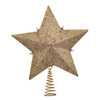 13.5" Un-Lit Platinum Star With Glitter Tree Topper