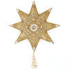 16“ Un-Lit Pearl and Gold Shimmer Star Treetop