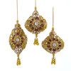 Gold, Silver and Bronze Ombré Ornaments, 3 Assorted