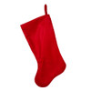 Embroidered Red Corduroy Stocking