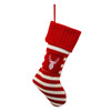 Red & White Knitted Deer Stocking