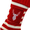 Red & White Knitted Deer Stocking