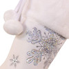 White Velvet Sequined Snowflakes Stocking