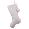 White Velvet Sequined Snowflakes Stocking