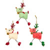 Multicolor Gumdrop Deer Ornaments, 3 Assorted