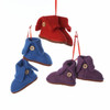 Knit Boots With Button Ornaments, 3 Assorted