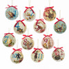 12 Days Of Christmas Decoupage Ball Ornaments, 12-Piece Box Set