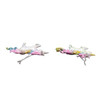 White Iridescent Unicorn Ornaments, 2 Assorted