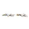White Iridescent Unicorn Ornaments, 2 Assorted