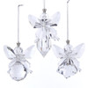 Clear Angel Ornaments, 3 Assorted