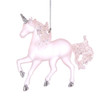 Matte Pink Unicorn With Glitter Ornament
