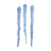 Blue and Clear Icicle Ornaments, 3 Assorted