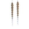 Light Gold and Silver Icicle Ornaments, 2 Assorted