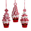 Candy Swirl Tree In Santa Bucket Ornaments, 3 Assorted
