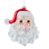 Glass Santa Head With Bubble Gum Ornament
