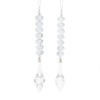 Clear Gemstone Jewelry With Dangle Ornaments, 2 Assorted
