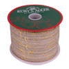 Natural Color With Gold Swirl Design Double Wire Ribbon