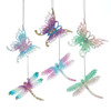 Glow In The Dark Butterfly & Dragonfly Ornaments, 6 Assorted