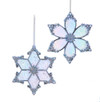 Clear & Silver Snowflake Ornaments, 2 Assorted