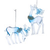 Blue & Clear Deer Ornaments, 2 Assorted
