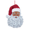 African American Santa Head Ornament
