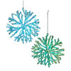 Electroplated Snowflake Ornaments, 2 Assorted