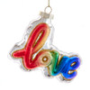 Glass Pride “Love“ Ornament