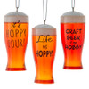 Beer Glass With Sayings Ornaments, 3 Assorted