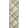 Green Plaid Double Wire Ribbon