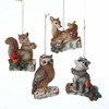 Woodland Animal Ornaments, 4 Assorted