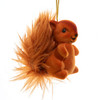 Flocked Squirrel With Loop Ornaments