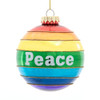 100MM Glass Rainbow Pride Peace Ball Ornament