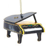 Glass Black Piano Ornament