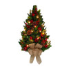 22“ Battery Operated Pre-Lit Berries & Pomegranate Wall Tree