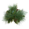 24“ Un-Lit Green Tree With Berries and Plaid Ribbon