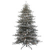 9' Pre-Lit Warm White LED Flocked Vail Pine Tree