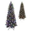 7.5' Pre-Lit Dual Color LED Flocked Tree