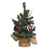 18" Un-Lit Decorated Tree In Burlap Base