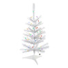 24“ Pre-Lit Multicolored LED White Glisten Pine Tree