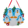 Penguin Family of 4 Ornament For Personalization