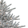 7' Pre-Lit Clear Incandescent Flocked Vail Pine Tree