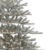 7' Pre-Lit Warm White LED Flocked Vail Pine Tree