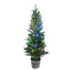 5' Pre-Lit Fiber Optic Multicolored LED Northern Light Potted Tree