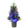 32“ Pre-Lit Fiber-Optic Multicolored LED Northern Light Potted Tree
