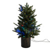 32“ Pre-Lit Fiber-Optic Multicolored LED Northern Light Potted Tree
