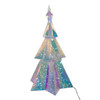 15" Battery-Operated 100L Cool White Fairy LED Magical Iridescence Holographic Tabletop Christmas Tree