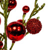 21.6" Decorated Green Glittered Tree With Metal Base