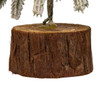 13.5" Flocking Pine Tree With Wood Base